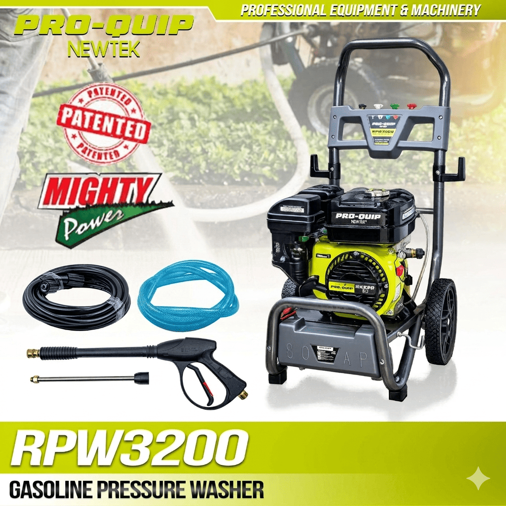 Pro-Quip Newtek RPW3200 Mesin Cuci Kendaraan Jet Cleaner Bensin 8 HP Gasoline Pressure Washer 8HP